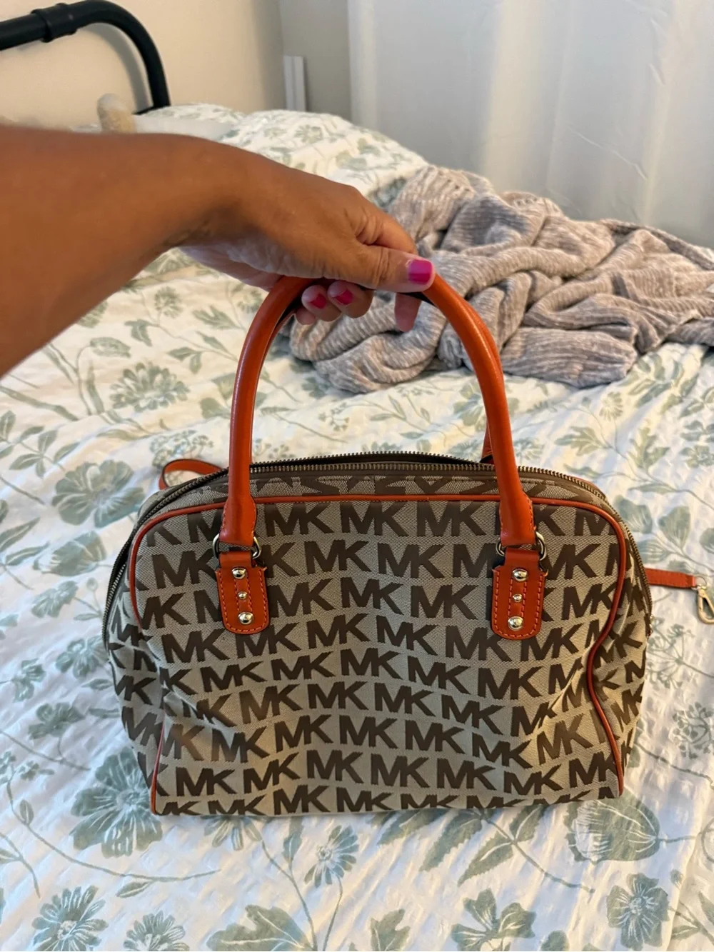 Michael Kors Brown and orange satchel